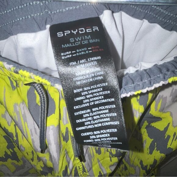 Spyder Swim Long Sleeve Shirt Pull On Elastic Waist Trunk Shorts - Picture 5 of 7